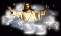 Gif Jésus scintillant dans les nuages