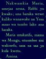 Je vous salue marie en swahili/Kiswahili Ave Maria