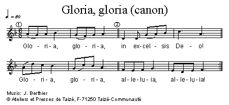 Gloria, Gloria (canon)
