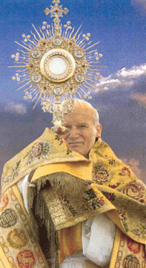 Le Pape Jean-Paul II et le Saint-Sacrement