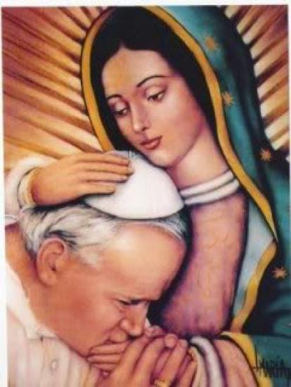 Notre-Dame de Guadalupe et le Pape Jean-Paul II