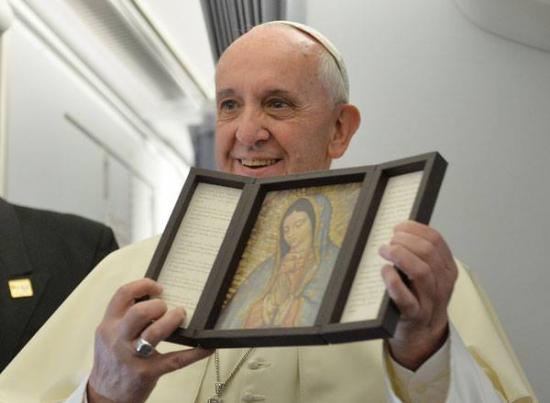 Pape François et Notre-Dame de Guadalupe