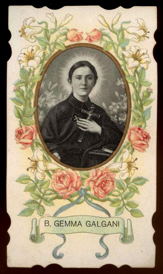 Sainte-Gemma Galgani, holy card
