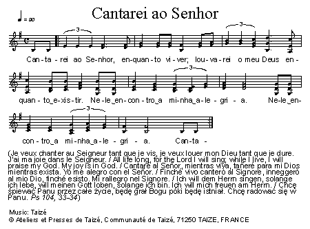 Cantarei ao Senhor