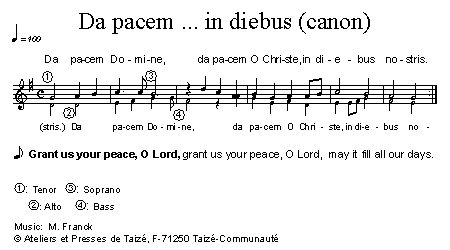 Da pacem Domine, O Christe, in diebus nostris