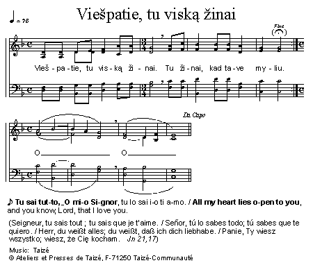 Viešpatie, tu viską žinai